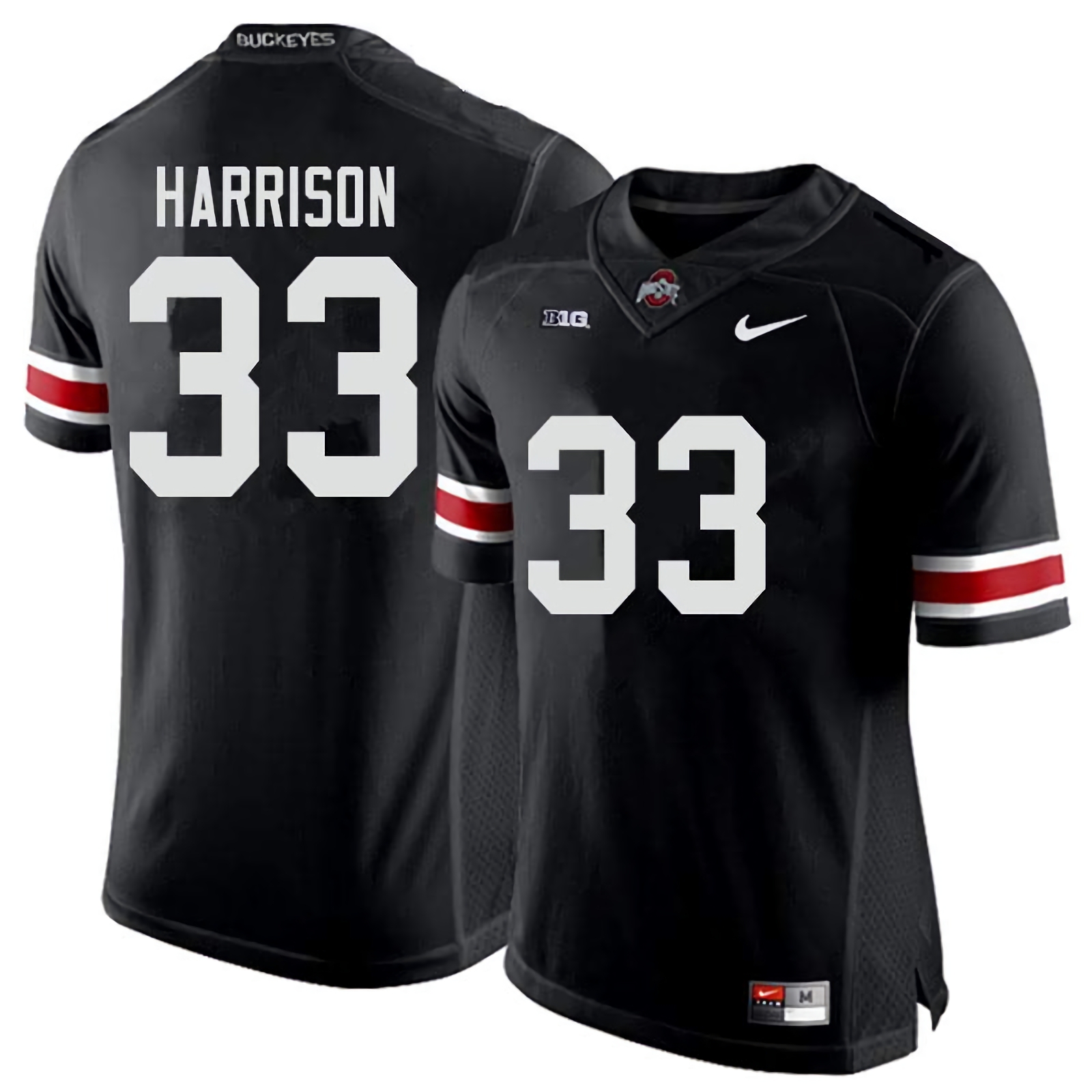 Zach Harrison Ohio State Buckeyes Men's NCAA #33 Nike Black College Stitched Football Jersey MMS0356BX